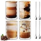 LuxusKollektion Latte-Macchiato-Glas 4er Set Doppelwandige Latte Macchiato...