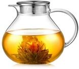 LuxusKollektion Teekanne Teekanne Borosilicate Glas 1400ml Type1 Silberne Teekanne