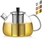 LuxusKollektion Teekanne Teekanne Glas Edelstahl Teesieb 1500ml Gr&uuml;ntee 1500ml