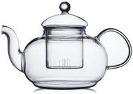 LuxusKollektion Teekanne Teekanne Glas Siebeinsatz Herdplattensicher 1200ml...