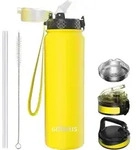 LuxusKollektion Thermoflasche Thermosflasche Strohhalm Edelstahl Doppelschicht...