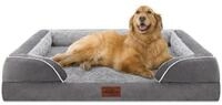 LuxusKollektion Hundebett Hundebett Orthop&auml;disch L Grau 106x76cm