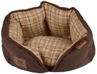 Homea Tierbett Hundebett weicher Korb, &Oslash; 40 cm, Polyester braun