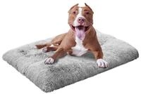 LuxusKollektion Hundebett Hundebett Pl&uuml;sch Grau 68x100cm