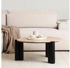 IDIMEX Couchtisch TAPTI, Wohnzimmertisch 80 cm aus Travertin und Mangoholz