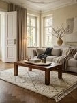 KADIMA DESIGN Couchtisch Couchtisch Massiv-Holz 110cm breit Wohnzimmer-Tisch...