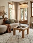 KADIMA DESIGN Couchtisch Couchtisch Massiv-Holz Akazie 60 cm breit...