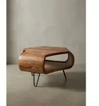 KADIMA DESIGN Couchtisch Couchtisch Massiv Holz 55x55x38 cm Ablage...