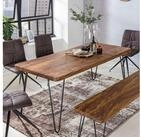 KADIMA DESIGN Esstisch Esstisch BAGLI Massivholz 200x80x76 cm Esszimmer-Tisch