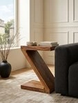 KADIMA DESIGN Beistelltisch Beistelltisch MUMBAI Massivholz Z Cube 59cm hoch