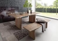 Massivmoebel24 Esstisch PURE ACACIA Akazie Massivholz natur (Massivholz zerlegt...