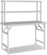 vidaXL Arbeitstisch vidaXL K&uuml;chen-Arbeitstisch mit Aufsatzboard 120x60x145 cm