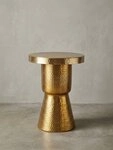 KADIMA DESIGN Beistelltisch Design Beistelltisch 43x59x43 cm Aluminium Gold,