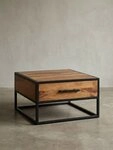 KADIMA DESIGN Couchtisch Couchtisch WL5.623 Massivholz / Metall Sofatisch...