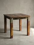 KADIMA DESIGN Esstisch Esszimmertisch KALKUTTA 80 x 80 x 76 cm Mango Shabby Chic