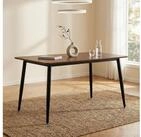 IDIMEX Esstisch NORA, Esszimmertisch 120x80 cm mit schwarzem Metallgestell...