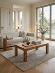KADIMA DESIGN Couchtisch Couchtisch MUMBAI Massiv-Holz Akazie 110 cm breit