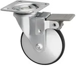 SO-TECH&reg; M&ouml;belrolle LINDAU Design Lenkrolle &Oslash; 50 mm silber aus Stahl,...