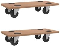 vidaXL Transportroller Rollbretter 2 Stk. Rechteckig Holzwerkstoff, (2-St)