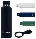 LuxusKollektion Thermoflasche Trinkflasche Edelstahl 500ml Schwarz Isoliert