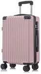 YONSLY Koffer Hartschalen-Reisekoffer Trolley Handgep&auml;ck, 4 Rollen, ABS-Hartschale,