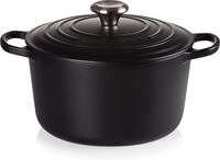 LE CREUSET Br&auml;ter Bratpfanne hoch Matt Schwarz 24 cm, Gusseisen (1-tlg)