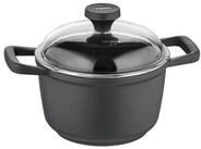 Berndes Kochtopf mit Glasdeckel 20cm, Aluminium, schwarz - Edition 100,