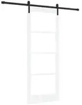 vidaXL Haust&uuml;r Schiebet&uuml;r ORKDAL Wei&szlig; und Schwarz 83 x 211 cm (1-St)