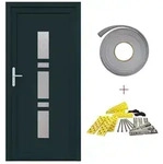 vidaXL Haust&uuml;r Vordert&uuml;r 98 x 208 cm PVC Anthrazit (1-St)