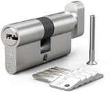 LuxusKollektion Vorh&auml;ngeschloss Euro-Schlie&szlig;zylinder 30/30mm Drehknauf Satin...
