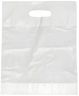 PAPSTAR Tragetasche Griffloch-Tragetaschen, HDPE 50 cm x 45 cm x 8 cm weiss 200...