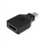 VALUE Mini DisplayPort-HDMI Adapter, Mini DP ST - HDMI BU Audio- &...