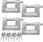 LuxusKollektion Vorh&auml;ngeschloss Vorh&auml;ngeschloss D-Form Edelstahl 80mm 4x KA