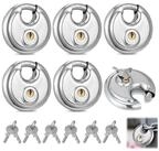LuxusKollektion Diskussschloss Vorh&auml;ngeschloss Set 6er 70mm Edelstahl...