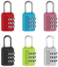 LuxusKollektion Vorh&auml;ngeschloss Zahlenschloss 3-stellig 6er-Set klein