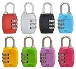 LuxusKollektion Vorh&auml;ngeschloss Zahlenschloss 3-stellig 8er-Set Bunt