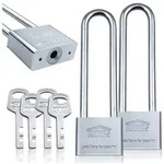 LuxusKollektion Vorh&auml;ngeschloss Vorh&auml;ngeschloss 50mm langer B&uuml;gel 2er Set