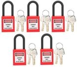 LuxusKollektion Vorh&auml;ngeschloss Sicherheitsvorh&auml;ngeschloss Set rot 38mm