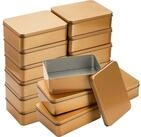 LuxusKollektion Aufbewahrungsdose 16er Set Rechteckige Blechdosen Rostfrei Gold