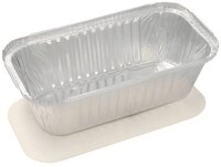 PAPSTAR Einwegschale 100 x Alu + Einlegedeckel PP-beschichtet eckig 1,5 l 7 x...
