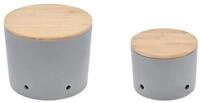 Magu Vorratsdose, Keramik, Grau H:15cm D:14cm Keramik