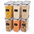 relaxdays Vorratsdose Set mit Klickverschluss, Kunststoff, (6-tlg), 4 Liter,...