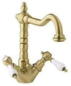 TRIZERATOP Waschtischarmatur Waschtischarmatur mit hohem Auslauf Bronze Retro