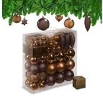 relaxdays Weihnachtsbaumkugel Weihnachtskugeln im 110er Set (110 St), braun