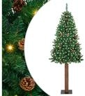 vidaXL K&uuml;nstlicher Weihnachtsbaum vidaXL Schlanker Weihnachtsbaum Gr&uuml;n 210 cm