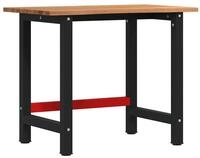vidaXL Werkbank Werkbank Hellbraun 100x60x81,5 cm Massivholz Eiche, (1-tlg)