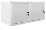 PROREGAL&reg; Spind MegaDeal 2x Schlie&szlig;fachw&uuml;rfel Cubic XL 45x45x45cm Grau (2-St)