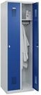 C+P Schranksystem C+P Spind Basis PLUS, 2 Abteile, 1850x600x500mm, 7035/5010