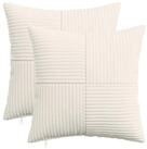 vidaXL Kissenbez&uuml;ge vidaXL Kissenbezug 2 pcs ALMELO Creme 35 x 35 cm Cord