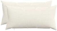 vidaXL Kissenbez&uuml;ge vidaXL Kissenbezug 2 pcs HEERLEN Creme 40 x 70 cm Cord